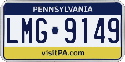 PA license plate LMG9149