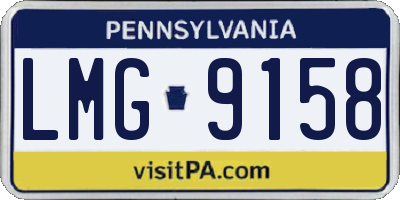 PA license plate LMG9158