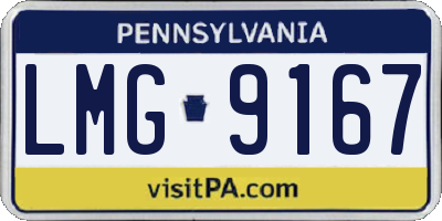 PA license plate LMG9167