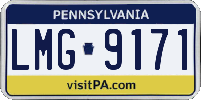 PA license plate LMG9171