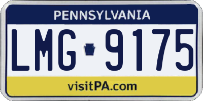 PA license plate LMG9175