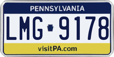 PA license plate LMG9178