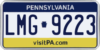 PA license plate LMG9223