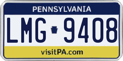 PA license plate LMG9408