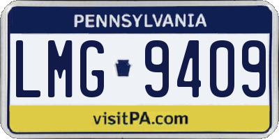 PA license plate LMG9409