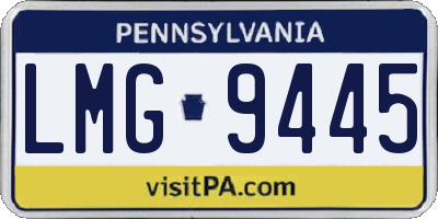 PA license plate LMG9445