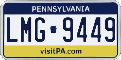 PA license plate LMG9449