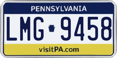 PA license plate LMG9458