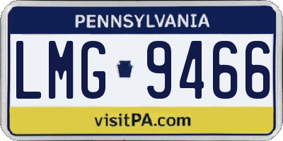 PA license plate LMG9466