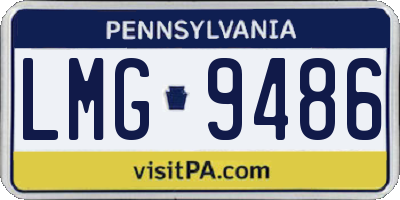 PA license plate LMG9486