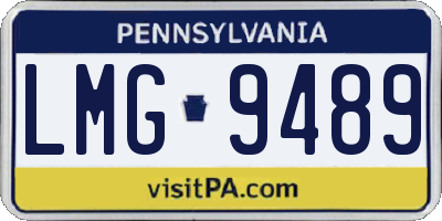 PA license plate LMG9489