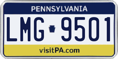 PA license plate LMG9501