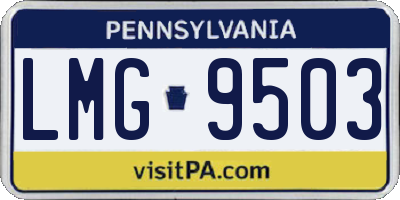 PA license plate LMG9503