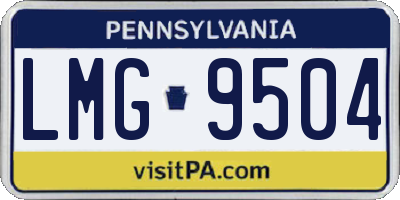 PA license plate LMG9504