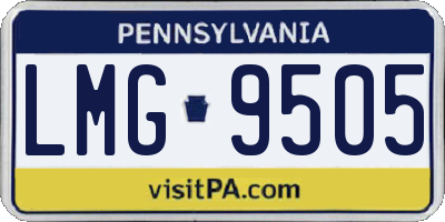 PA license plate LMG9505