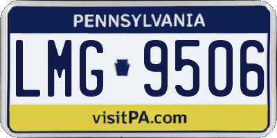 PA license plate LMG9506