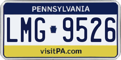 PA license plate LMG9526