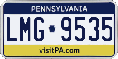 PA license plate LMG9535
