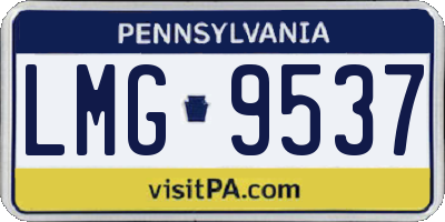 PA license plate LMG9537