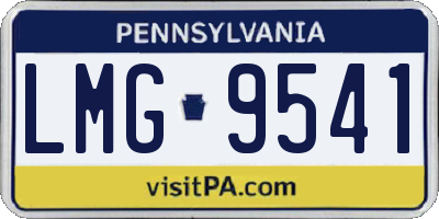 PA license plate LMG9541