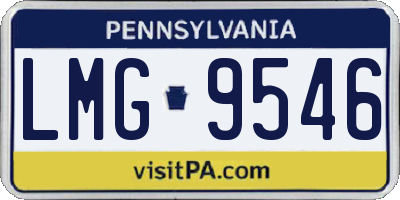 PA license plate LMG9546