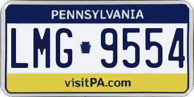 PA license plate LMG9554