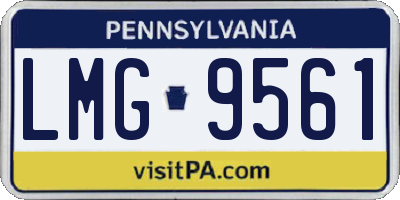 PA license plate LMG9561