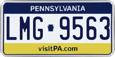 PA license plate LMG9563