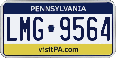PA license plate LMG9564