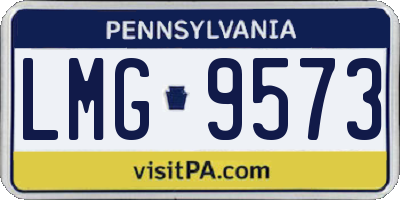 PA license plate LMG9573