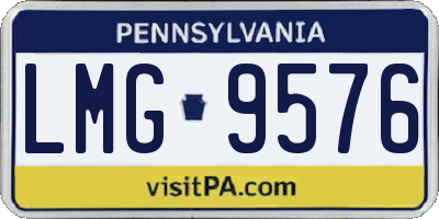 PA license plate LMG9576