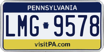 PA license plate LMG9578