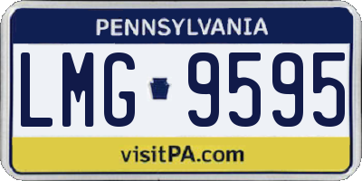 PA license plate LMG9595
