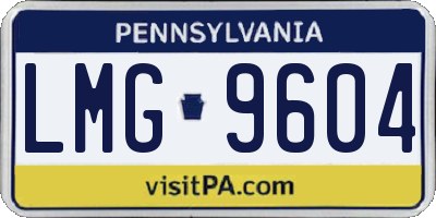 PA license plate LMG9604
