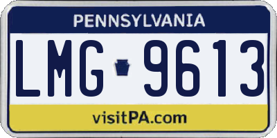 PA license plate LMG9613