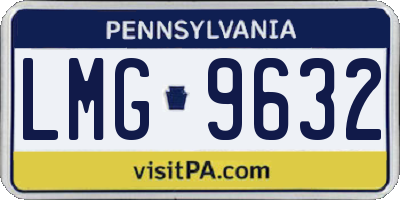 PA license plate LMG9632