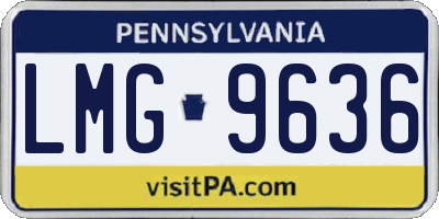 PA license plate LMG9636