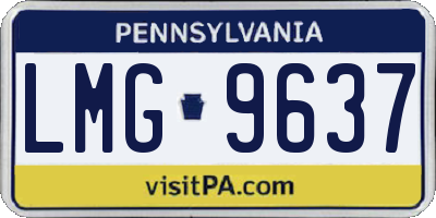 PA license plate LMG9637
