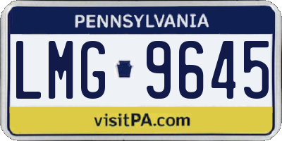 PA license plate LMG9645