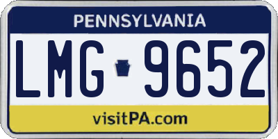 PA license plate LMG9652