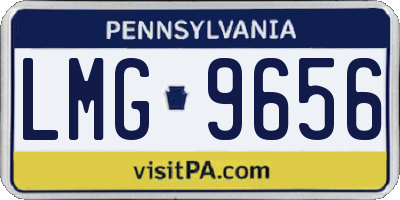 PA license plate LMG9656