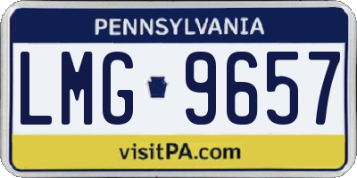 PA license plate LMG9657