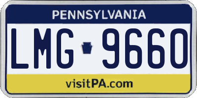 PA license plate LMG9660