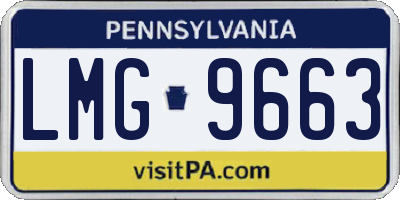 PA license plate LMG9663