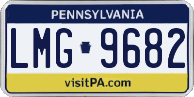 PA license plate LMG9682