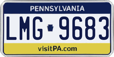 PA license plate LMG9683