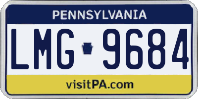 PA license plate LMG9684