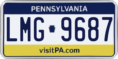 PA license plate LMG9687