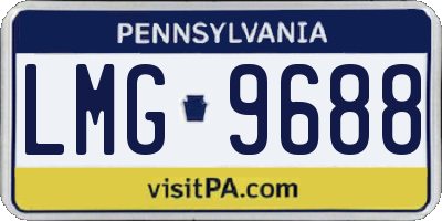 PA license plate LMG9688