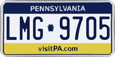 PA license plate LMG9705